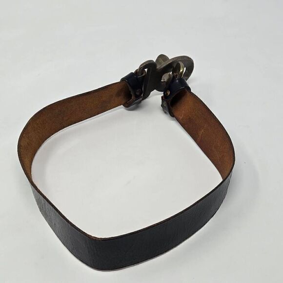 VINTAGE ROGER VAN S BRITISH MILITARY DIEU ET MON DROIT WOMENS BELT 1.6" WIDE 24" - Picture 5 of 7